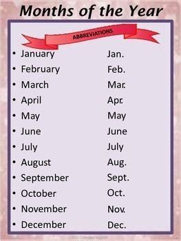 Calendar abbr. .